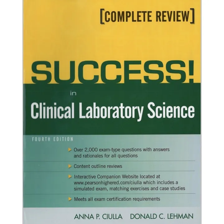 SUCCESS IN CLINICAL LABORATORY SCIENCE(REGULAR SIZE) Lazada PH