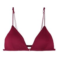 Sexy Seamless Thin Triangle Cup Small Spaghetti Straps Bra No Steel Ring Front Buckle Brassiere Girl Cotton Backless Bralette