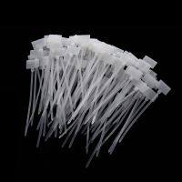 Free Shipping 100 Pcs White Plastic Nylon Mark Tags Label Sticker Cable Zip Ties 2x11cm Cable Management