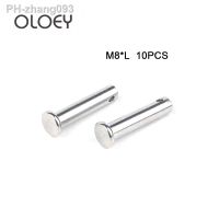 High Quality 10pcs M8 M10 M12 Clevis Pins With Head 304 Stainless Steel Shaft Flat And Hole Positioning Pin Cylindrical Bolts