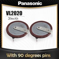 ♝☍ 2PCS Original Panasonic VL2020 2020 3V Rechargeable Lithium Battery With Legs 90 degrees For Car Key Remote Timer Button cell