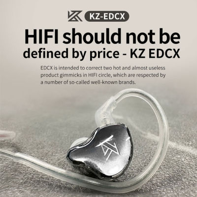 KZ EDCX ในหูชุดหูฟังแบบไดนามิกสายหูฟังเสียงยกเลิก3.5มิลลิเมตรเสียบหูฟังสเตอริโอสำหรับเพลงเกมกีฬาที่มีการจัดเก็บกระเป๋า