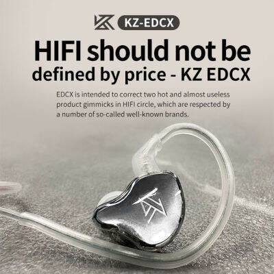 KZ EDCX ในหูชุดหูฟังแบบไดนามิกสายหูฟังเสียงยกเลิก3.5มิลลิเมตรเสียบหูฟังสเตอริโอสำหรับเพลงเกมกีฬาที่มีการจัดเก็บกระเป๋า