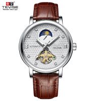 ZZOOI TEVISE T612 Automatic Watch Man Moon Phase Luminous Mechanical Wristwatches Tourbillon Fashion Wrist Watch for Men zegarek meski