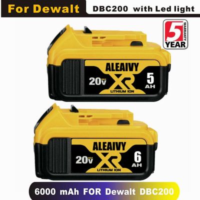 20V 6.0Ah MAX Battery Power Tool Replacement for DeWalt DCB184 DCB181 DCB182 DCB200 20V 3A 5A 6A 18Volt 20v Battery