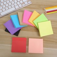 100 Pcs Fluorescence Transparent PET Memo Pad Posted It Sticky Notes Planner Sticker Notepad School Supplies Students Stationery