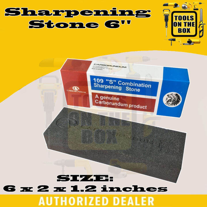 Authentic Carborundum Silicon Carbide Combination Sharpening Stone 6