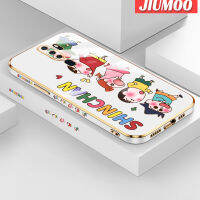 เคส JIUMOO สำหรับ OPPO A9 2020 A5 2020ลาย Crayon Shin-Chan ใหม่กรอบสี่เหลี่ยมเคลือบพื้นผิวเคสซิลิกาเจลกันกระแทกรวมทุกอย่างฝาครอบป้องกันเลนส์กล้องถ่ายรูป