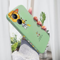 เคส PMP สำหรับ Realme 10เคส C33 Realme HP ใหม่เคสโทรศัพท์ดีไซน์ด้านข้างลายการ์ตูนนักบินอวกาศปิกาจูขอบสี่เหลี่ยมปลอกซิลิโคนของเหลวคลุมทั้งหมดกล้องเคสป้องกันทนแรงกระแทก