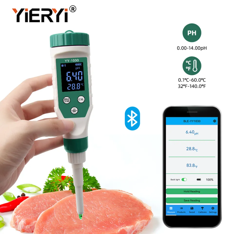 YIERYI pH Meter Replaceable Probe For Cheese, Meat, Drinking Water