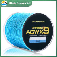 Milerka Agwx9ตกปลากลางแจ้ง Angryfish สายที่แข็งแรงมากตกปลาถัก500เมตรสาย Pe ป้องกันการสึกหรอสำหรับผู้ที่ชื่นชอบการตกปลา