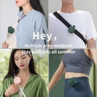 2023 Hot!! Portable Fan USB Hanging Neck Clip Mini Waist Fan 360 Adjustable Wind Summer Cooler Air Conditioner 900mAh