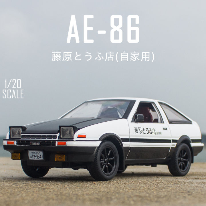 1-20โตโยต้าโคโรลล่า-ae86จำลองล้อแม็กรถยนต์รุ่นของเล่นเครื่องประดับเสียงและแสงดึงกลับรถรุ่นเด็กของขวัญวันเกิด