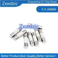 200pcs 5 X 20MM  ceramic fuse tube 8A  10A 12A 15A 20A 25A 30A  double cap with lead pin WATTY Electronics