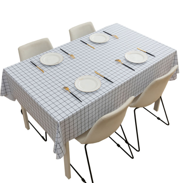 ผ้าปูโต๊ะกันน้ำไดเฮอกันน้ำมันและการซักแบบนอร์ดิก-ins-โต๊ะนักเรียนโต๊ะทานอาหารสี่เหลี่ยมผ้าปูโต๊ะเสื่อตารางพีวีซีบนโต๊ะ