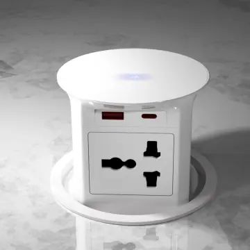 Automatic Pop Up Socket, Pop Up Power Outlet with Wireless Charger, Pulling Pop