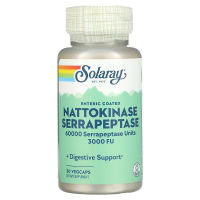 Solaray Nattokinase Serrapeptase Enteric Coated 30 VegCaps