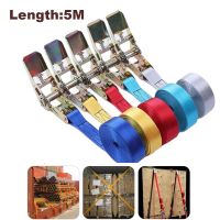 2 PCS 5 M Buckle Tie Down Belt Cargo Straps For Car Motorcycle Bike With Metal Buckle Tow Rope Strong Ratchet Belt