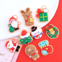 Cartoon Christmas Gift Snowflake Bear Flat back Resin Cabochon Scrapbooking Hair Bows Center Accessories DIY Pho. Decor.