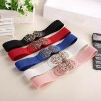 【CW】◎  Hot Wide Waist Metal Elastic Stretch Buckle Waistband Cummerbunds