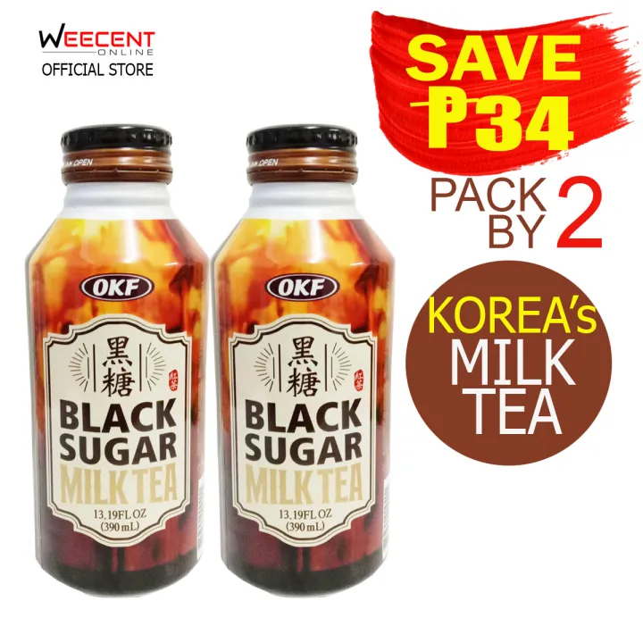 OKF KOREA'S BLACK SUGAR MILK TEA (PACK BY 2S) 390MLx2 - IMPORTED FROM