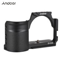 Andoer กล้องกรงอลูมิเนียมวิดีโอกรงกับรองเท้าเย็น Mounts จำนวนมาก1/4นิ้วหัวข้อเปลี่ยนสำหรับ Sony ZV-E10 Vlog กล้อง