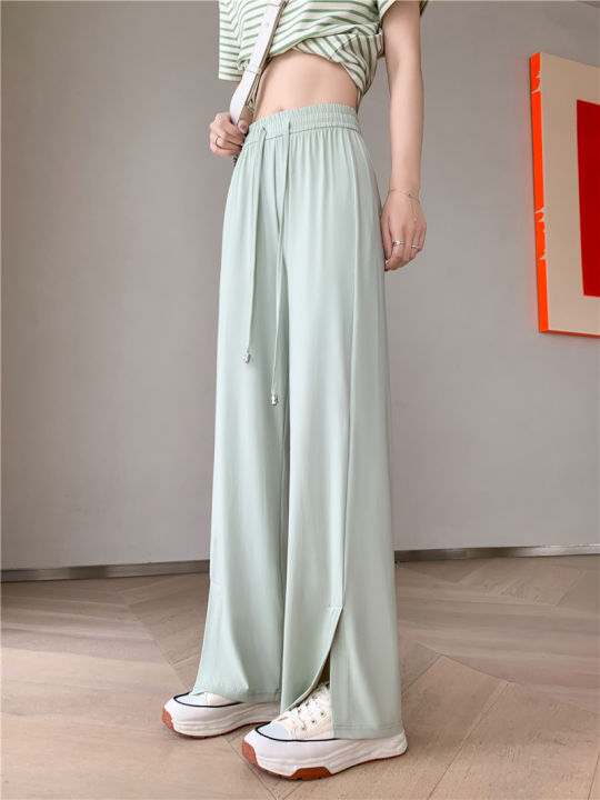 split-wide-leg-pants-womens-summer-straight-ice-silk-pants-2023-new-draping-sun-proof-trousers-slimming-cool-casual-pants