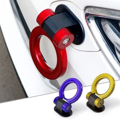 【CW】┋✧  Multi-colored Car Trailer Hooks Sticker Decoration Rear Front Affix Racing Towing With Wrenches
