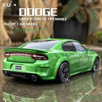 1:32ที่ชาร์จ DODGE SRT Hellcat Logam Campuran โมเดล Mobil Olahraga Di&amp; Mainan Kendaraan Otot โมเดล Mobil Koleksi Simulasi Mainan Mainanak-Anak Hadiah