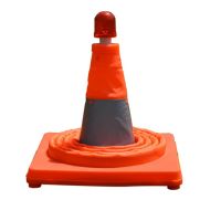 Elife Telescopic พับ Barricades ป้ายเตือนสะท้อนแสง Oxford Traffic Cone