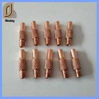 NICOLEY 10pcs 0.8/1.0mm ทนทานต่อการใช้งาน อะไหล่สำหรับเปลี่ยน อุปกรณ์เสริมการบัดกรี ส่วนปลายสัมผัส สำหรับ NBC-200 MiG หัวเชื่อมไฟ แกนม้วนปืนหัวฉีด