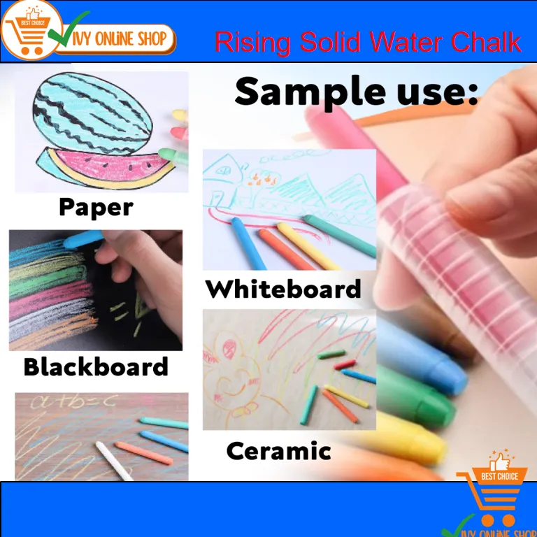 4/6/12 Colors Non Toxic Water Soluble Chalk Drawing Painting Soild