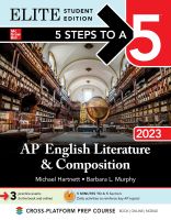 หนังสืออังกฤษใหม่ 5 Steps to a 5: AP English Literature and Composition 2023 Elite Student Edition [Paperback]