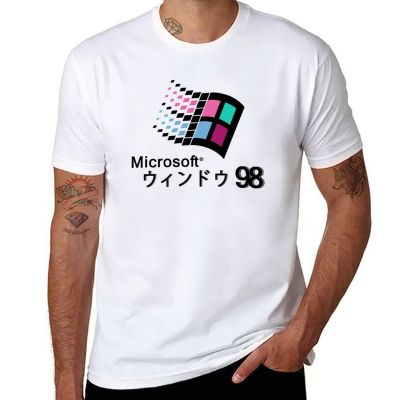 Microsoft Windows 98 Vaporwave เสื้อยืดแฟนกีฬาเสื้อยืด Tee เสื้อเด็กพิมพ์สัตว์เสื้อเสื้อกราฟิก tees เสื้อยืดผู้ชาย
