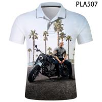 New Summer 3D Printed Polo Shirt Men Fast &amp; Furious Streetwear Fashion Camisas Harajuku Cool Short Sleeve Casual Hombres Ropa