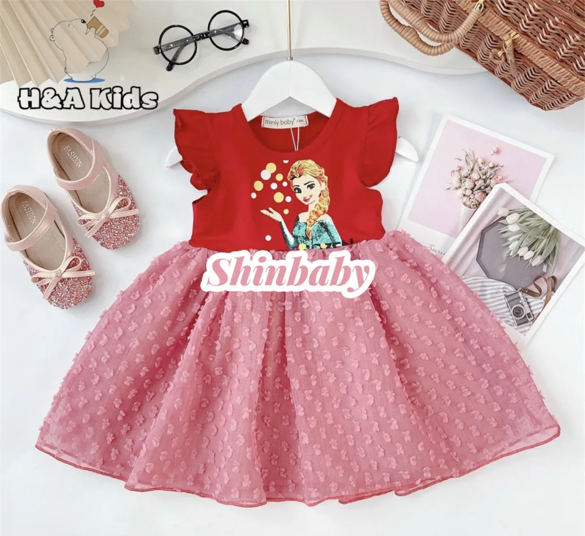 Đầm công chúa Elsa BCBL đính kim tuyến lấp lánh có thể tháo rời cho bé gái   Shopee Việt Nam