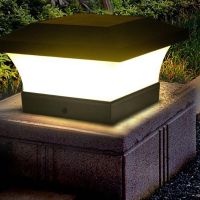 1-4Pcs Solar Light Outdoor LED Post Deck Cap Fence Landscape Lamp Waterproof IP65 Garden Gate Solar Powered Lamp Decoration