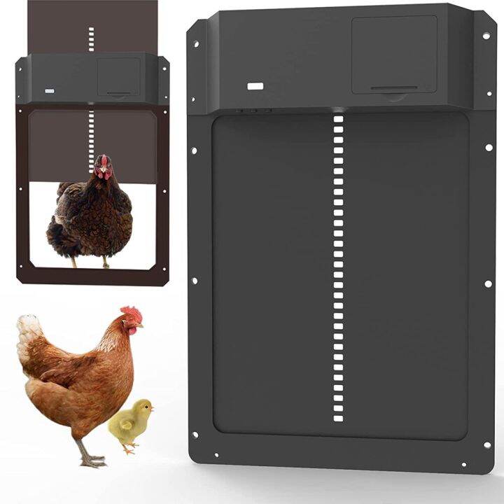 1 LightSensitive Automatic Chicken Coop Door Poultry Gate Timer Auto