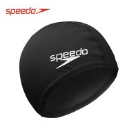 Speedo หมวกว่ายน้ำเด็กผ้าสำหรับเด็กผู้ชายและเด็กผู้หญิง,ผ้าสำหรับเด็กใส่สบายไม่หมวกว่ายน้ำศีรษะแห้งเร็วป้องกันคลอรีนหมวกว่ายน้ำสีบริสุทธิ์