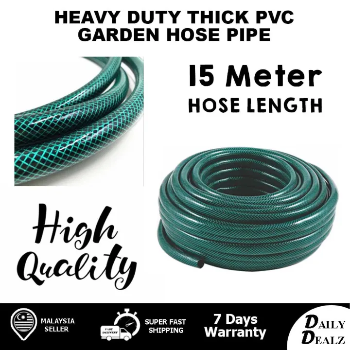 High Quality 15M PVC Heavy Duty Garden Hose / Paip Getah Kualiti Tinggi ...