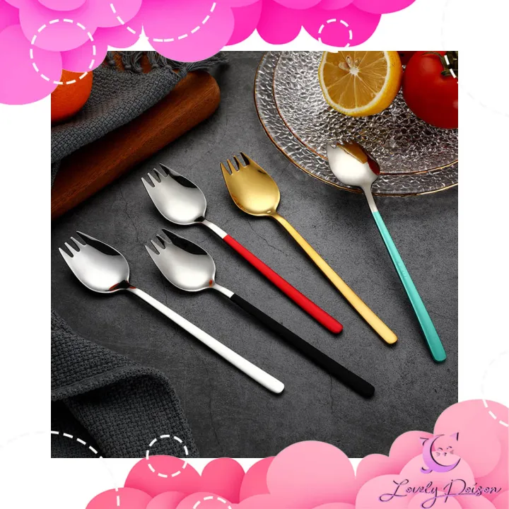 Lovely Poison Sfork Spork Korean Dual Purpose Fork and Spoon SUS304 ...