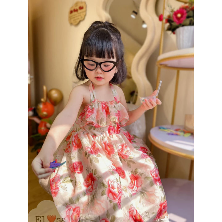 Váy Bé Gái - Váy Maxi Hoa Hồng xinh xắn cho bé từ 1-5 Tuổi | Lazada.vn