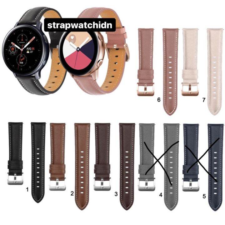 Strap Tali Jam Kulit Premium Leather Band Samsung Galaxy Watch Active