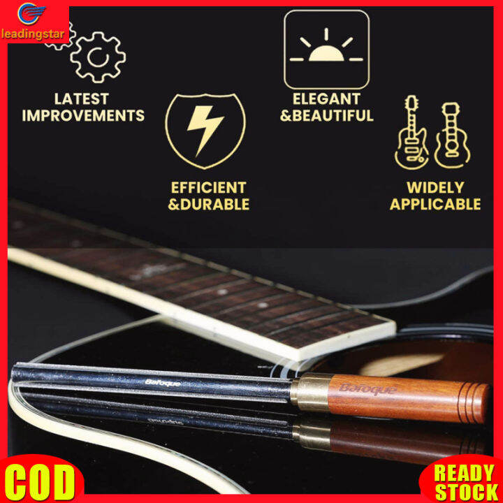 leadingstar-rc-authentic-guitar-fret-crowning-file-with-small-medium-large-3-crowning-grooves-fret-end-dressing-file-professional-luthier-tool