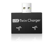 [HOT HAIXWLXKWW 589] USB2.0ชายกับคู่ชาร์จ2พอร์ต USB S Plitter Hub อะแดปเตอร์แปลงชาร์จลวดเสียบสำหรับแล็ปท็อป