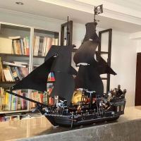 NEW LEGO City Of The Caribbean Pirates Ships Building Blocks 4195 4184 The Black Pearl Queen Annes Revenge Ship Boat MOC Kids Toy Gift