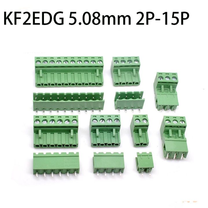 5pairs 15edg 508 Mm Kf2edg Pcb Screw Terminal Block Connector Right Angle Straight Needle Plug 6259