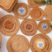 【CC】☈  6 Sizes Rattan Placemat Dining Table Dinner Plate Baking Cup 8cm/10cm/13cm/16cm/18cm/20cm