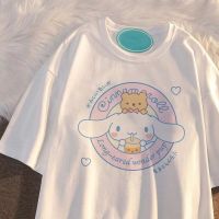 [มาแรง] เสื้อยืดผ้าฝ้าย100เด็กผู้หญิง,การ์ตูนญี่ปุ่น Cinnamoroll Babycinnamoroll แขนสั้นเสื้อเก๋ไก๋สำหรับเด็กขนาดกลางและใหญ่ฤดูร้อนใหม่