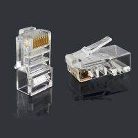 YWJ74 RJ45พาสปลายเปิด100ชิ้น Cat5 Cat5e Cat6ปลั๊กแบบโมดูลาร์ตัวเชื่อมต่อเครือข่าย